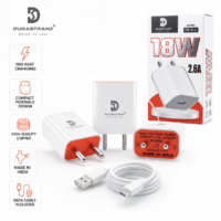DURASTRAND 18W Fast Mobile Charger with Data Cable, Compact Wall Adapter with Data cable